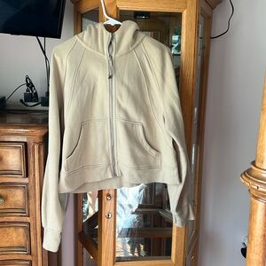 Lulu Full Zip Scuba Crop Hoodie
